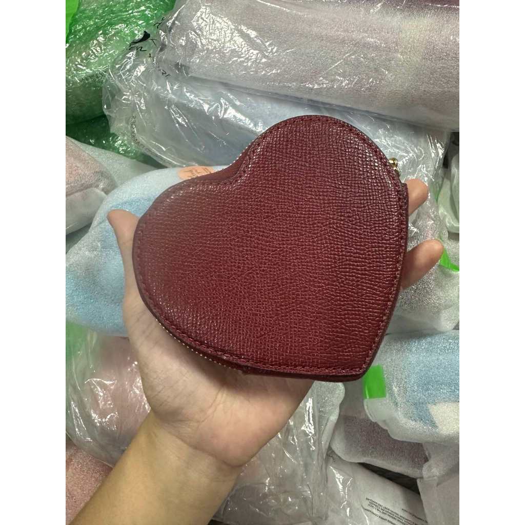 ORIG & IMPORTED CCH Heart Coin Case Small Red Wallet