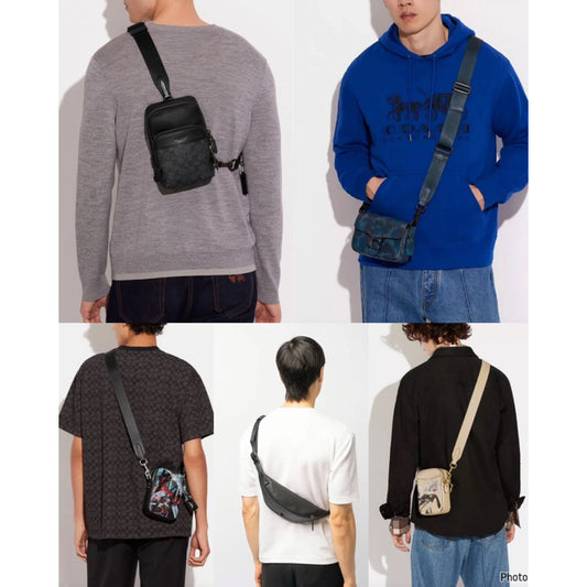 ORIG CCH MEN RETAIL SMALL CHARTER BELT BAG, TABBY, MINT PHONE BAG