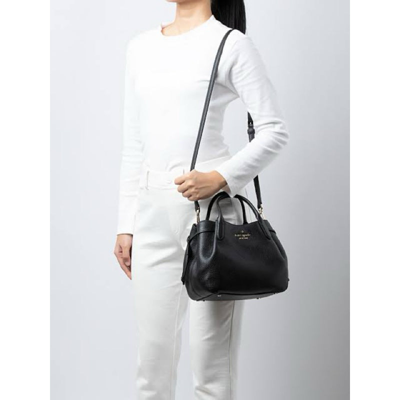 ORIG & IMPORTED KS Dumpling Small Satchel Bag in Black