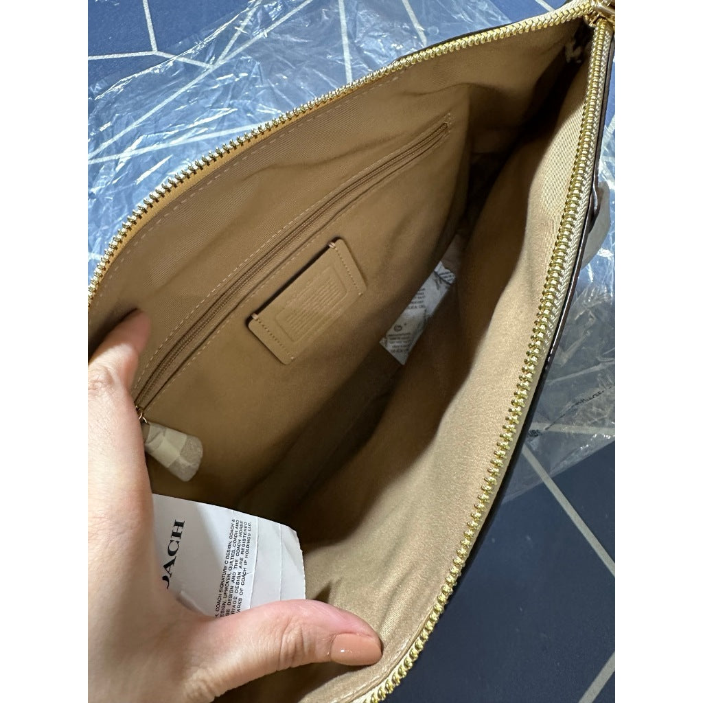 ORIG & IMPORTED CCH Kacey Satchel Bag In Colorblock Signature Canvas Khaki