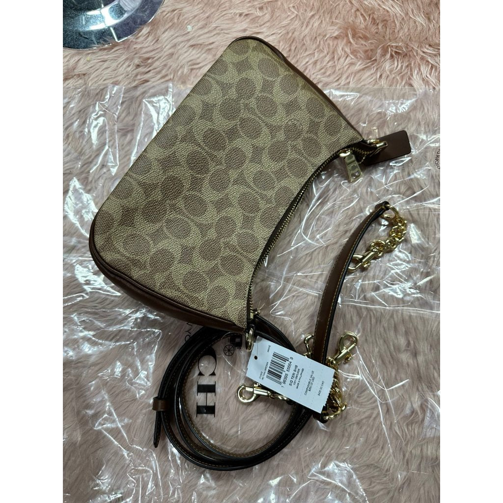 ORIG & IMPORTED CCH Teri Shoulder Bag In Signature Canvas in Tan/Brown