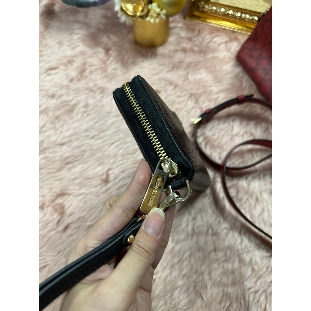ORIG Preloved MK Leather Continental Long Wallet Wristlet