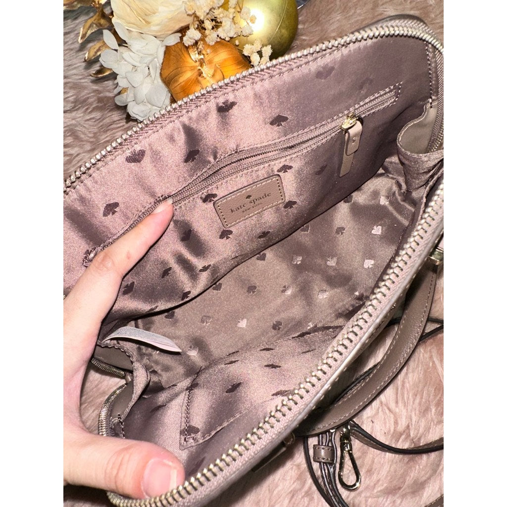 ORIG Preloved KS Patterson Drive Small Dome Satchel Brown Bag