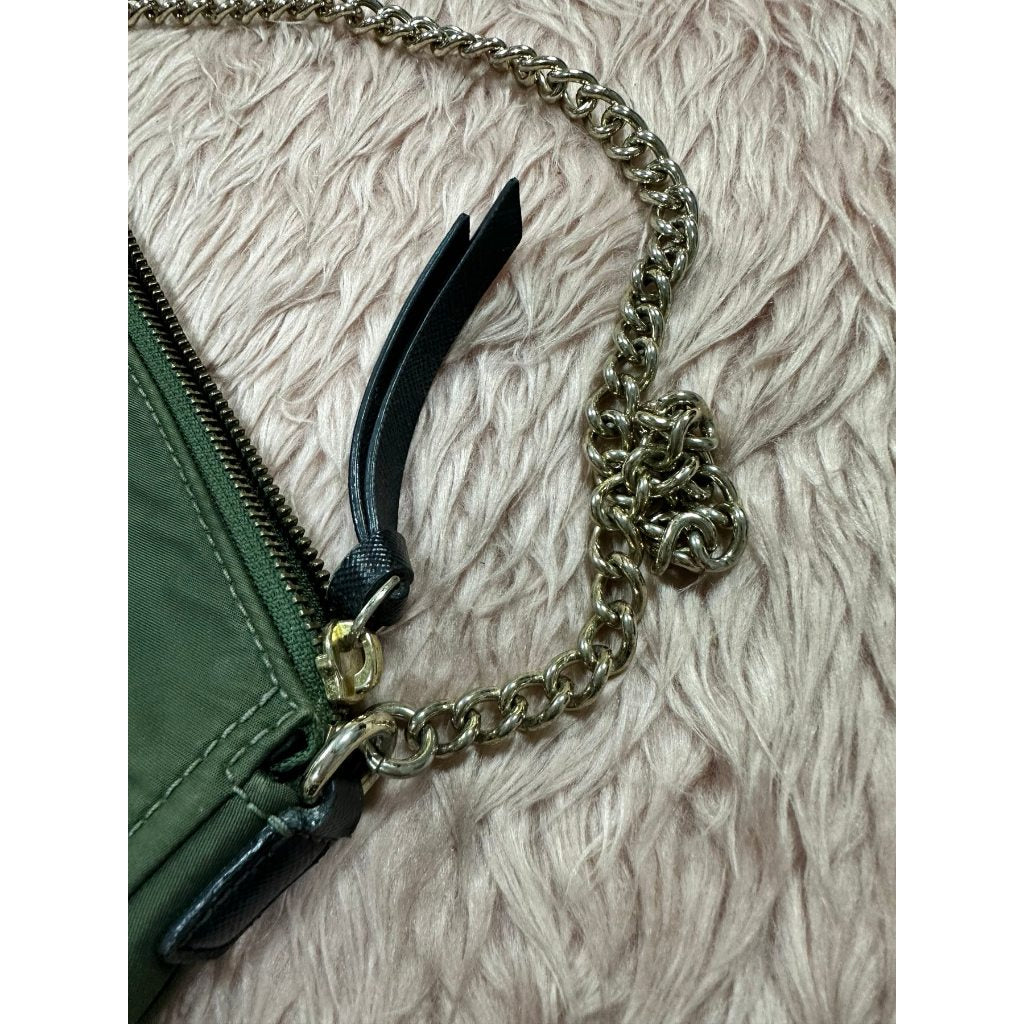 ORIG Preloved KS Wilson Road Jane Nylon Shoulder Bag Green