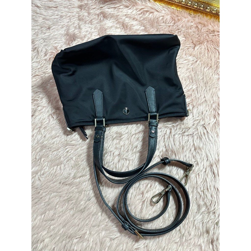 ORIG Preloved KS Retail Taylor Small Crossbody Tote Nylon Bag in Black