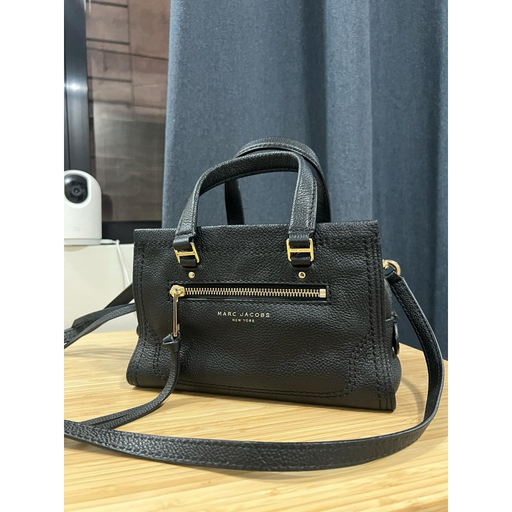ORIG & IMPORTED MJ Mini Cruiser Black Pebbled Leather Bag