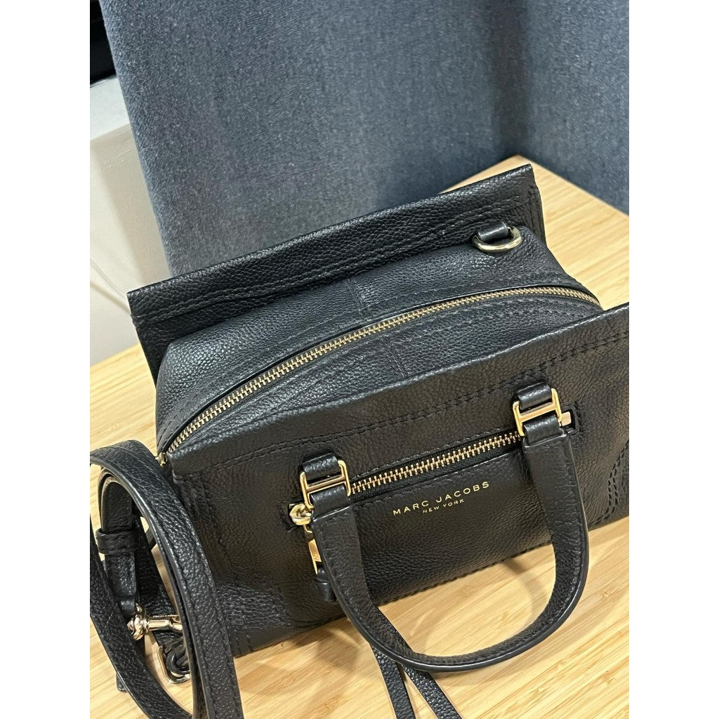 ORIG & IMPORTED MJ Mini Cruiser Black Pebbled Leather Bag