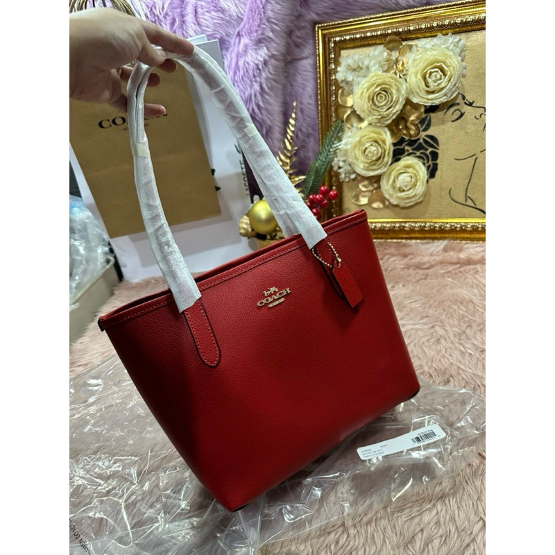 ORIG & IMPORTED CCH Small City Tote Bag Red & Brown