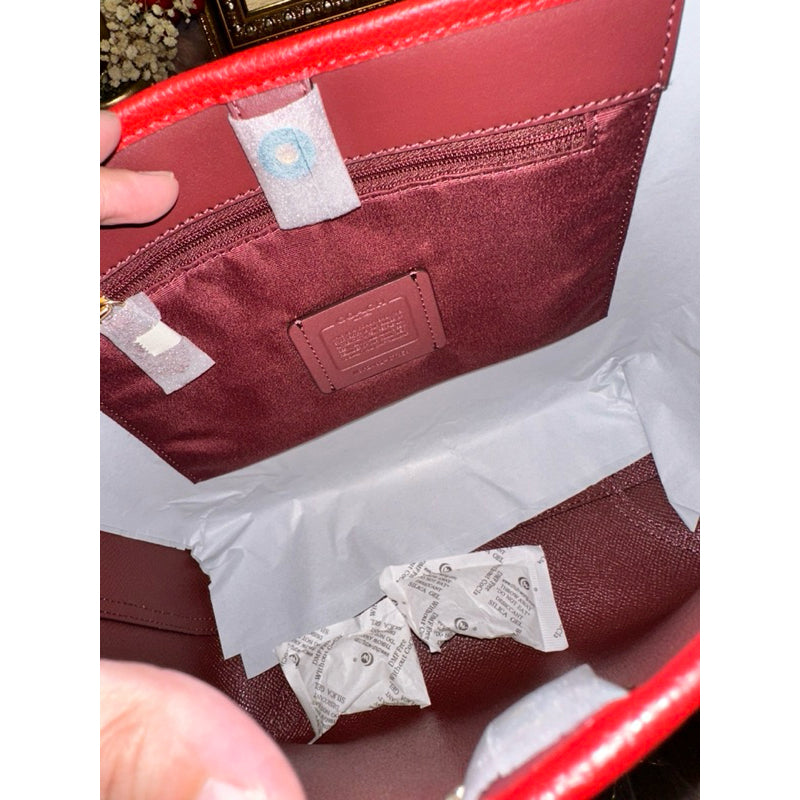 ORIG & IMPORTED CCH Small City Tote Bag Red & Brown