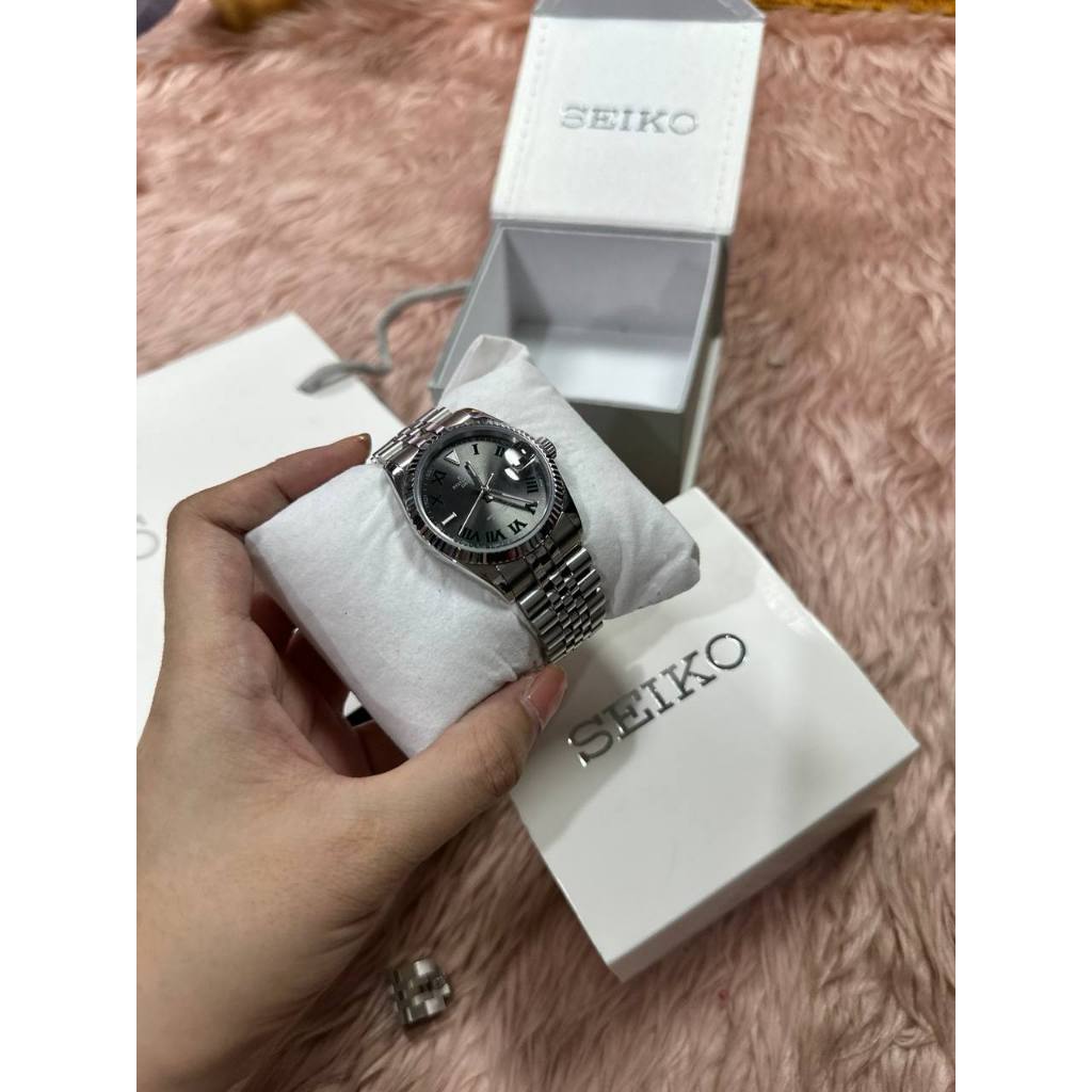 ORIG & IMPORTED Preloved Seiko Datejust Mod Sunburst Grey Watch