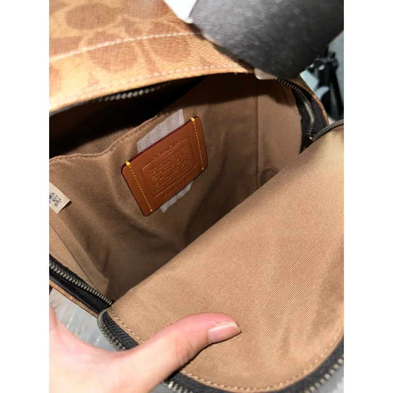 ORIG & IMPORTED CCH West Pack In Blocked Signature Canvas Men Brown Body Bag