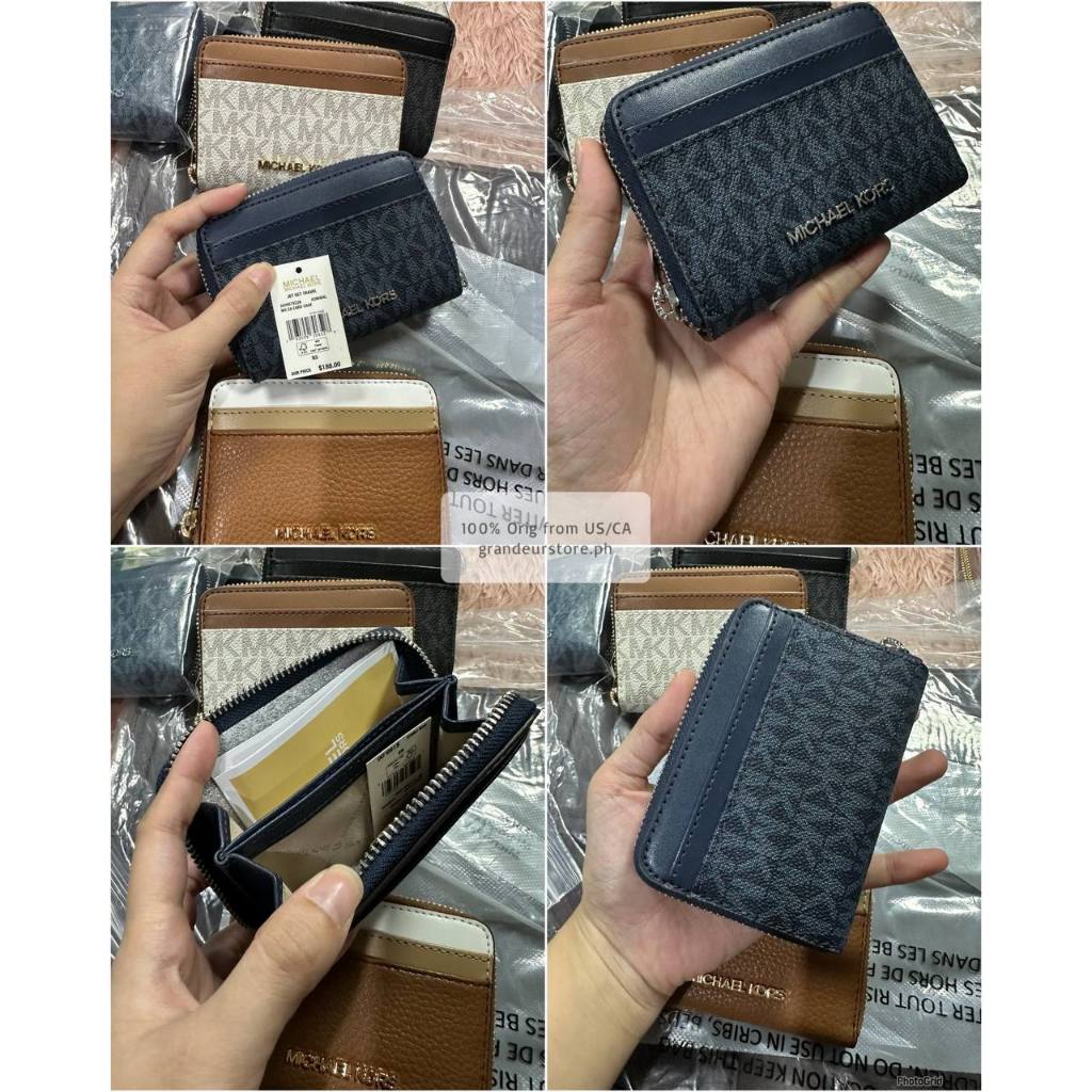ORIG & IMPORTED MK Jet Set Travel Zip Around Card Case Small Coin Card Wallet