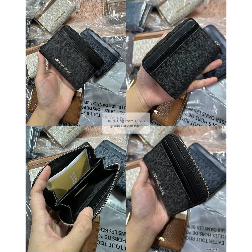 ORIG & IMPORTED MK Jet Set Travel Zip Around Card Case Small Coin Card Wallet