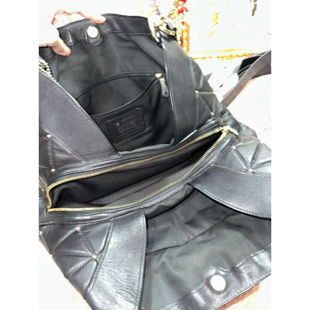 ORIG Preloved CCH Lexi Limited Edition Black Leather Quilted Stud Shoulder Bag