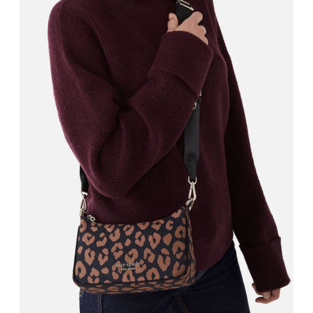 ORIG PRELOVED KS Retail Sam Leopard Nylon Small Crossbody Bag