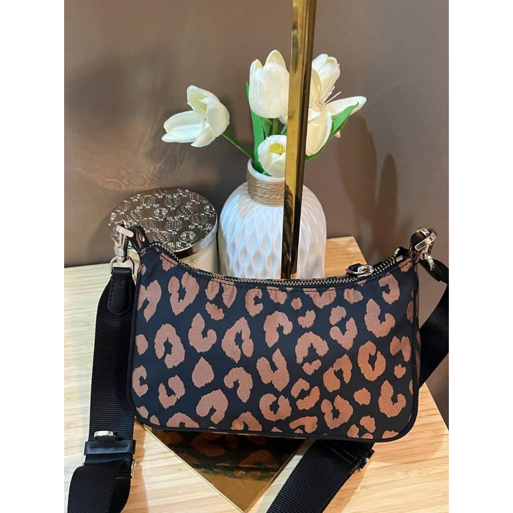 ORIG PRELOVED KS Retail Sam Leopard Nylon Small Crossbody Bag