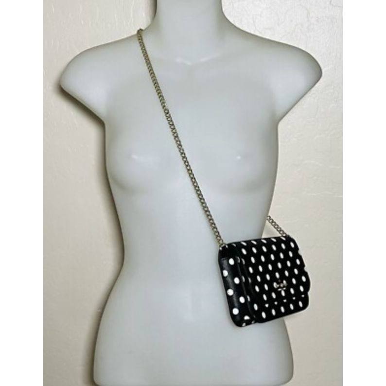 ORIG & IMPORTED KS Cheers Black Polka Dot Crossbody Black Mini Bag with Box
