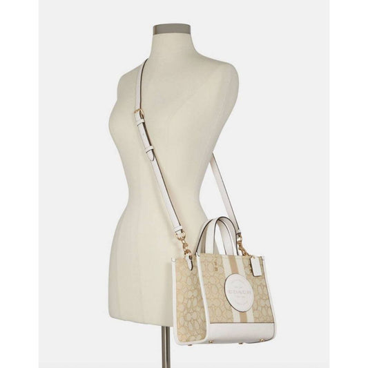 ORIG & IMPORTED CCH RARE Dempsey Tote Bag 22 White Jacquard Bag