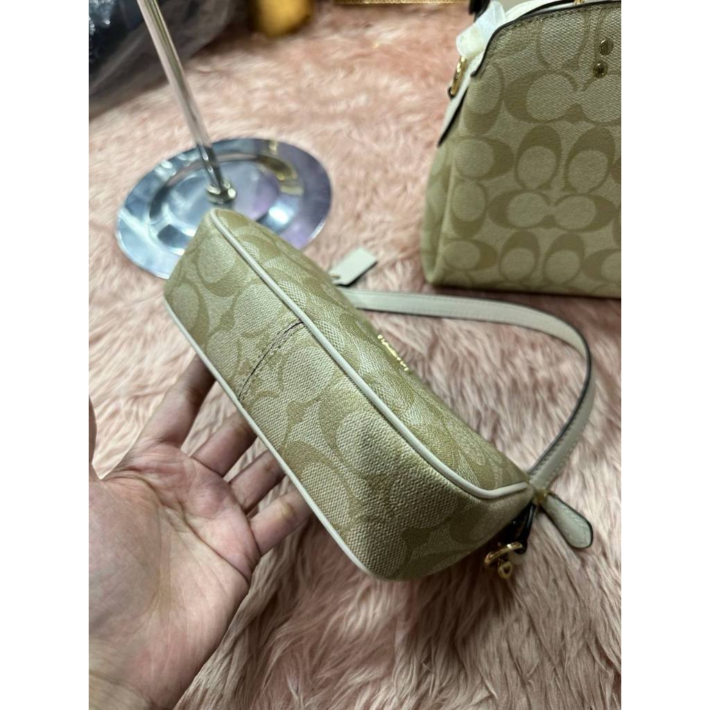 ORIG CCH Nolita 19 In Signature Canvas Light Khaki Small Bag