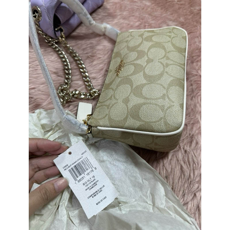 ORIG CCH Nolita 19 In Signature Canvas Light Khaki Small Bag