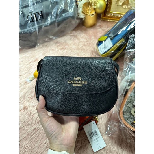 ORIG & IMPORTED CCH Saddle Belt Crossbody Chain Small Bag Black