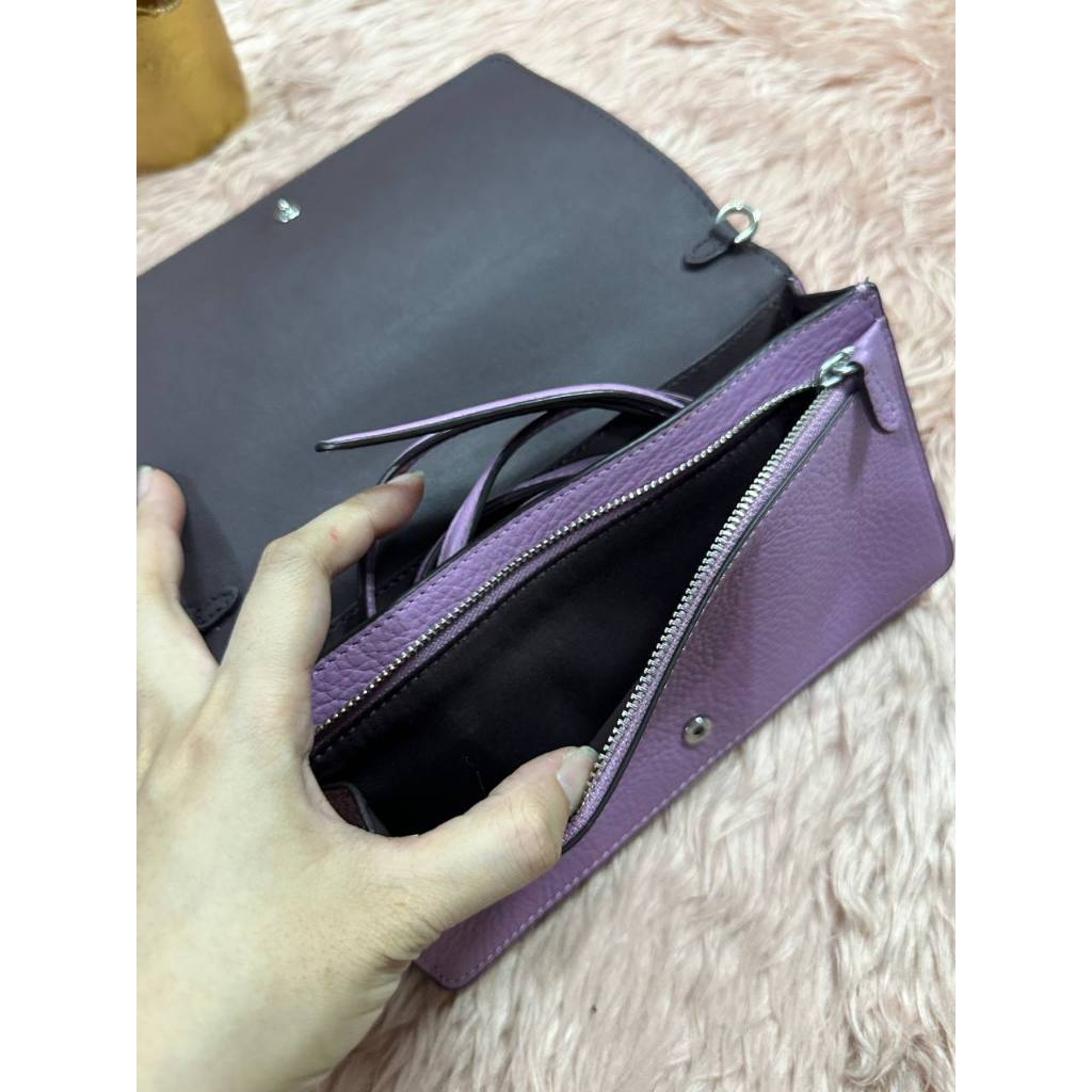 ORIG Preloved CCH Anna Foldover Clutch Crossbody Small Purple Lilac Bag
