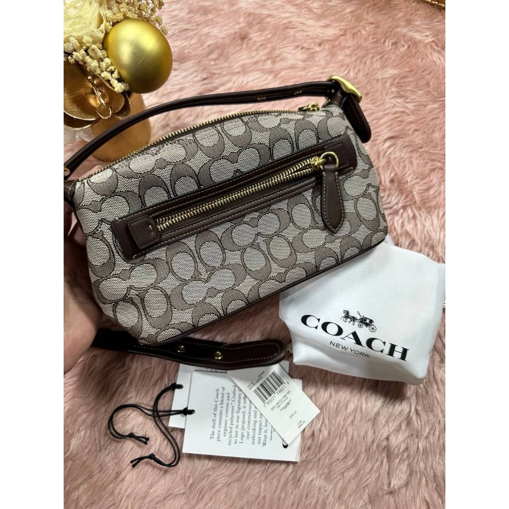 ORIG Preloved CCH RARE Retail Demi Bag In Signature Jacquard Brown Bag