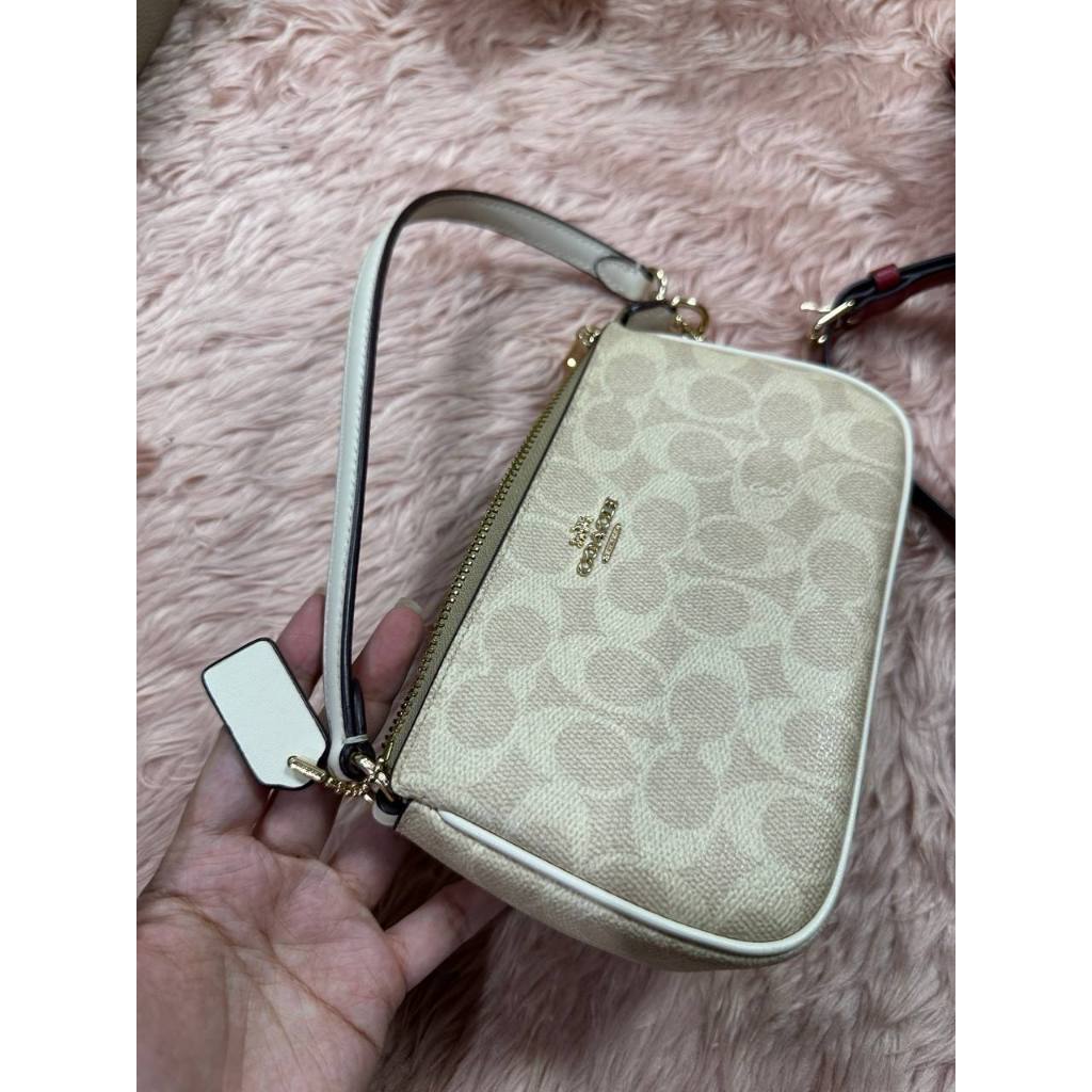 ORIG Preloved CCH Nolita 19 In Signature Canvas Small Sand/Chalk Bag