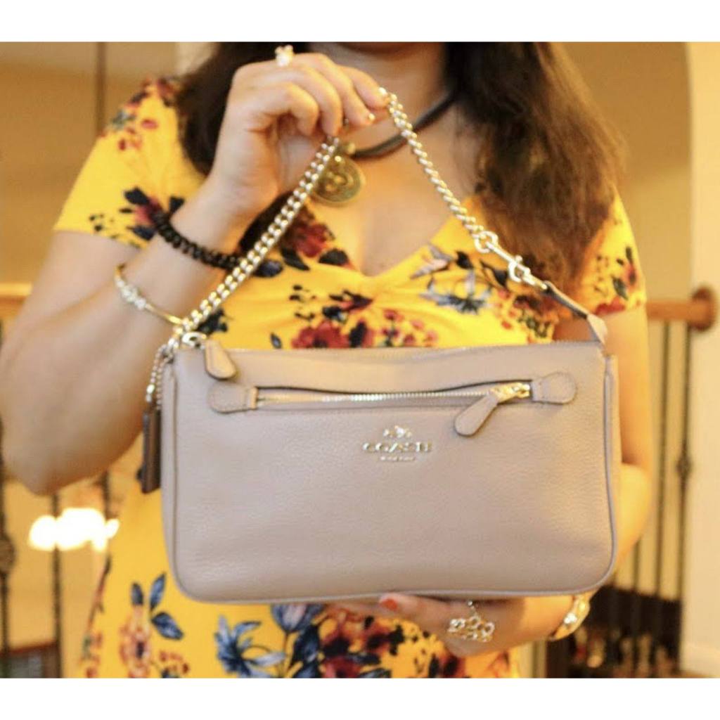 ORIG Preloved CCH Nolita Wristlet 24 Small Beige Shoulder Bag
