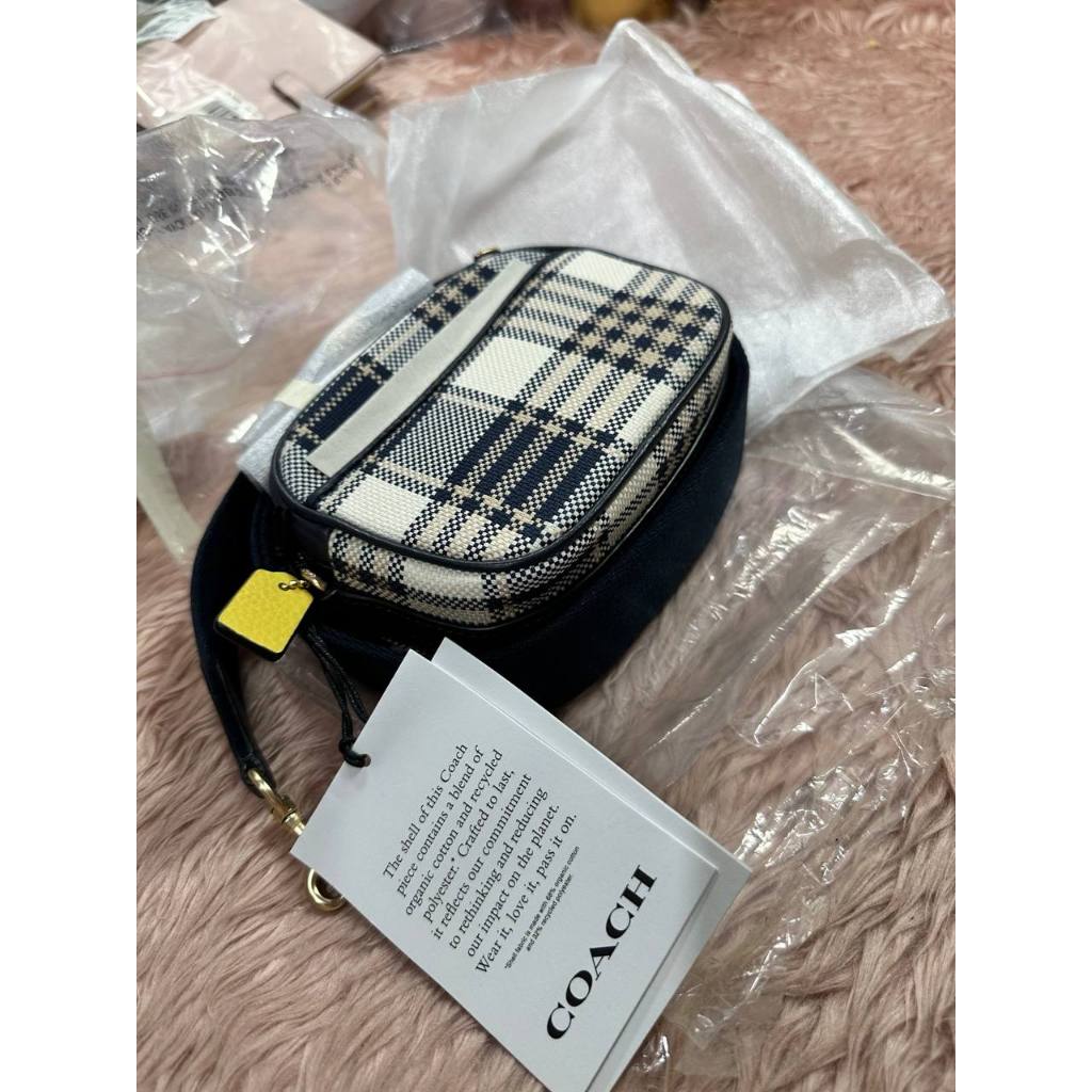 ORIG & IMPORTED CCH Mini Dempsey Camera Black Bag With Plaid Print