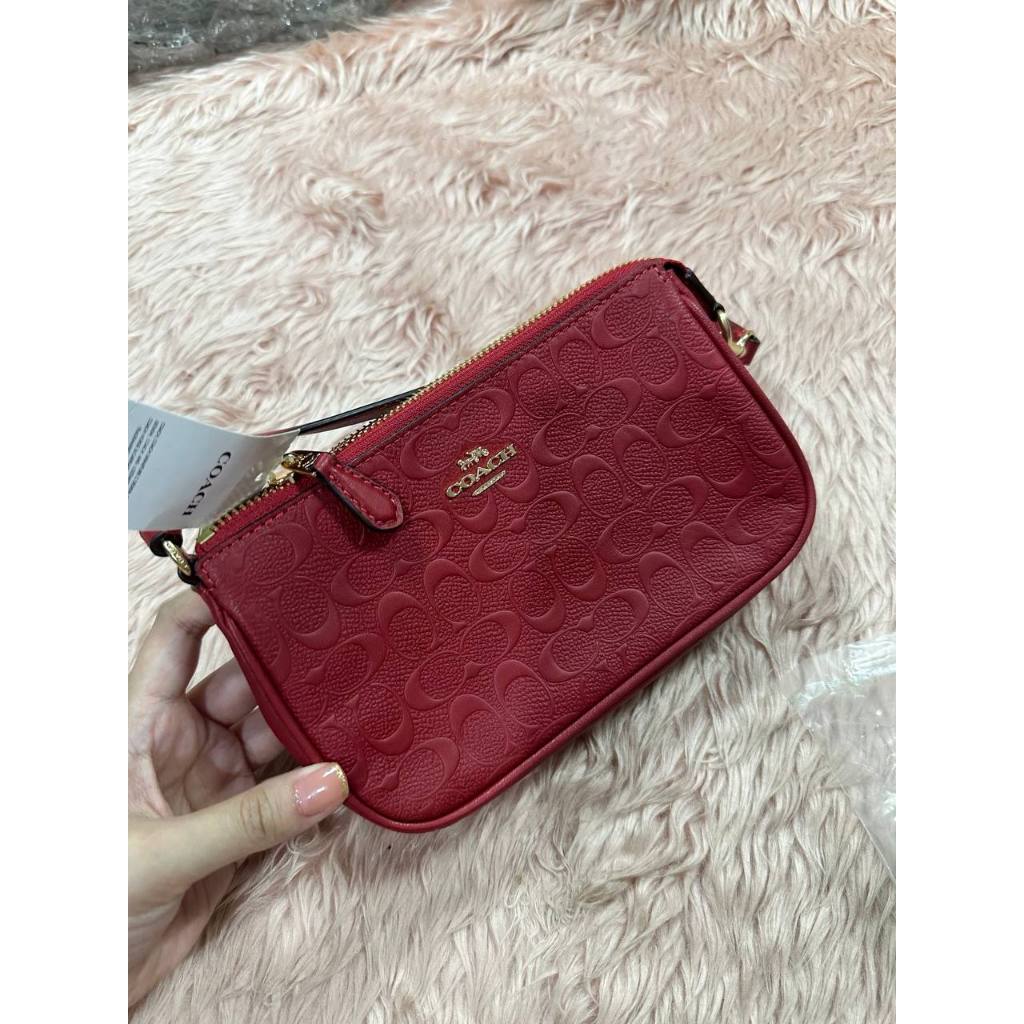 ORIG & IMPORTED CCH Nolita 19 Wristlet Small Red Signature Leather Bag