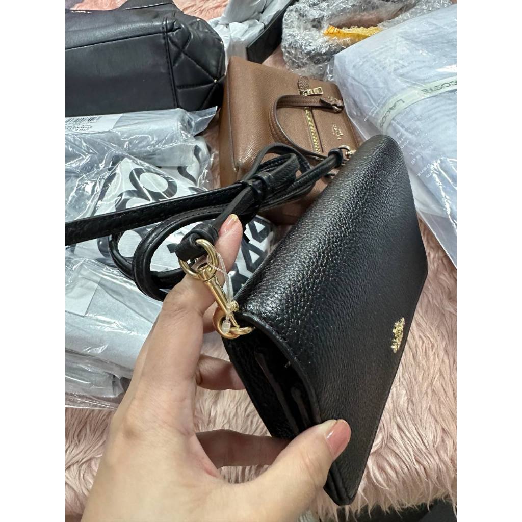 ORIG Preloved CCH Anna Foldover Clutch Crossbody Black Bag