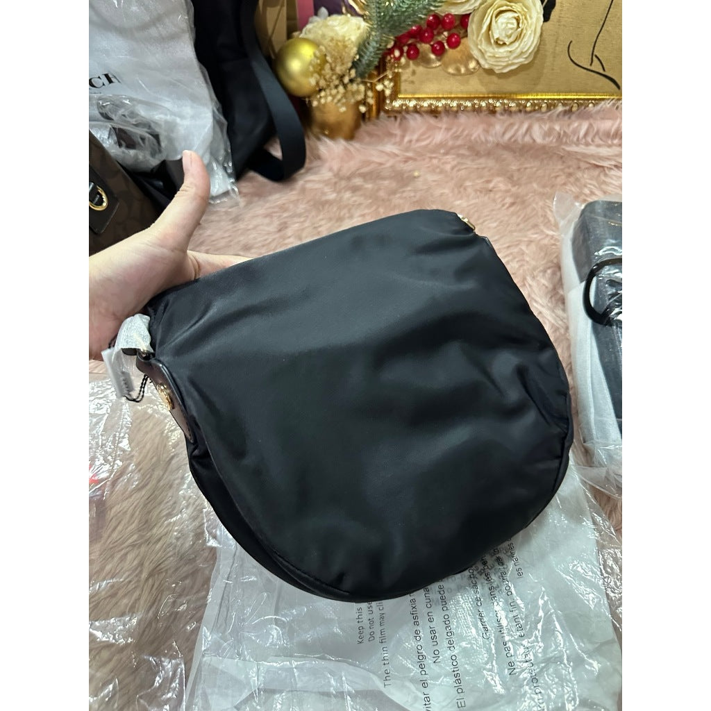 ORIG & IMPORTED MJ Preppy Nylon Mini Natasha Crossbody Bag Black