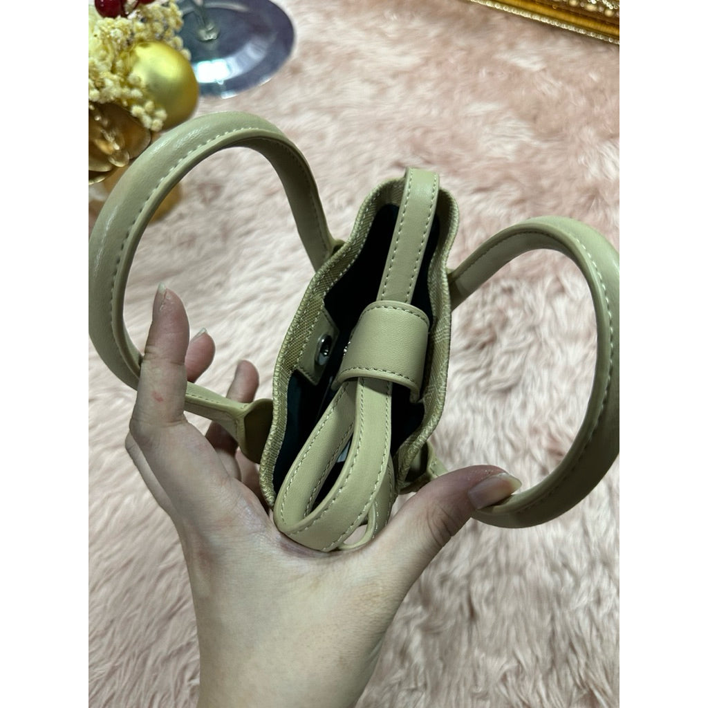 ORIG Preloved LCT Vertical Mini Phone Bag Viennois Beige