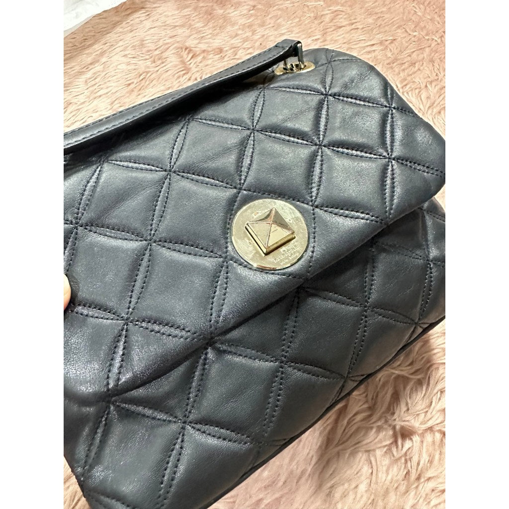 ORIG Preloved KS Natalia Small Flap Crossbody Black Bag