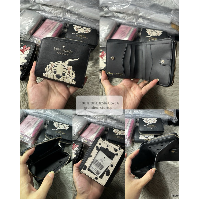 ORIG & IMPORTED KS Staci Small Zip Around Wallet in Black White Green