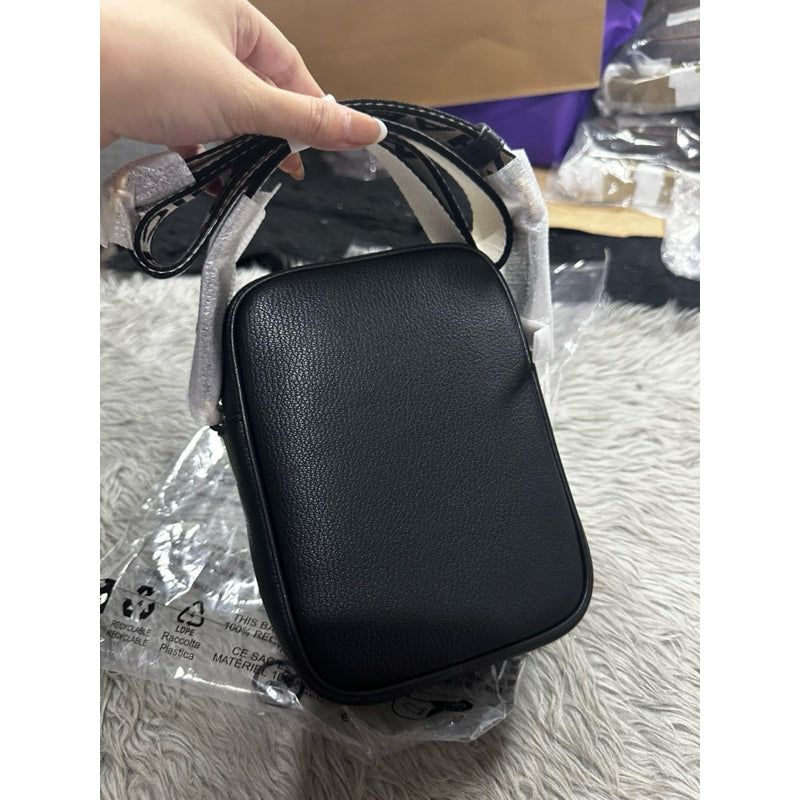 ORIG & IMPORTED MK Jet Set Medium Leather Crossbody Bag Black