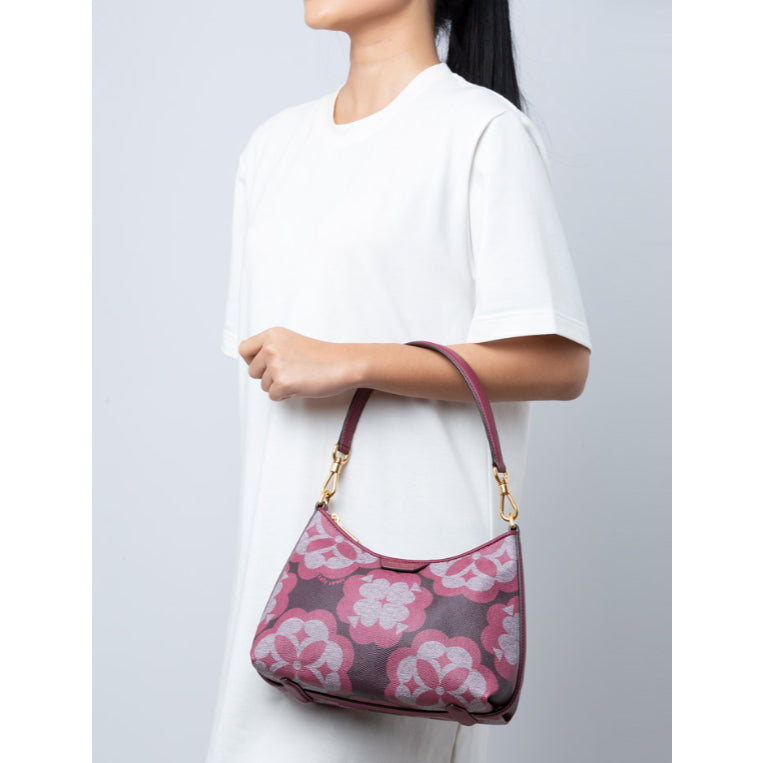 ORIG PRELOVED  KS Reece Small Shoulder Bag Garnet Rose Pink
