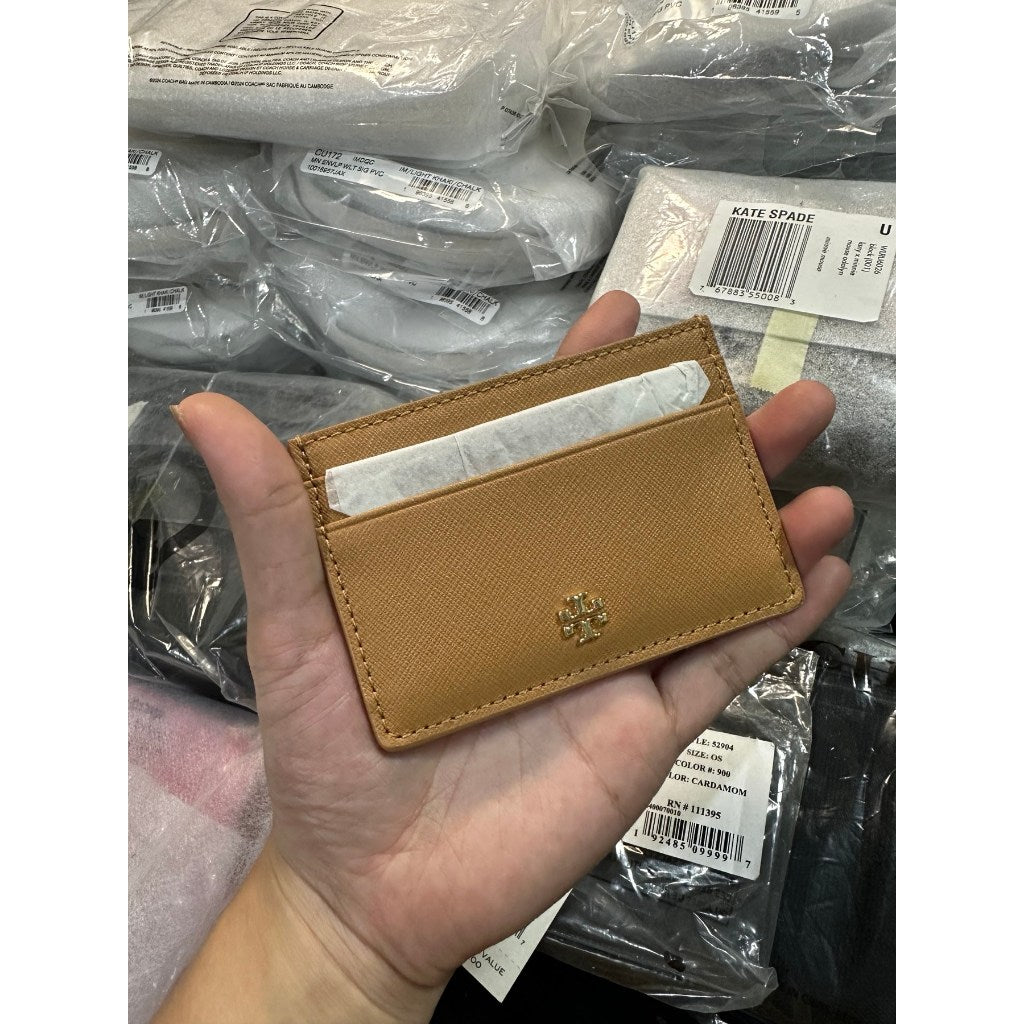 ORIG & IMPORTED TB Emerson Slim Card Case Small Wallet Brown
