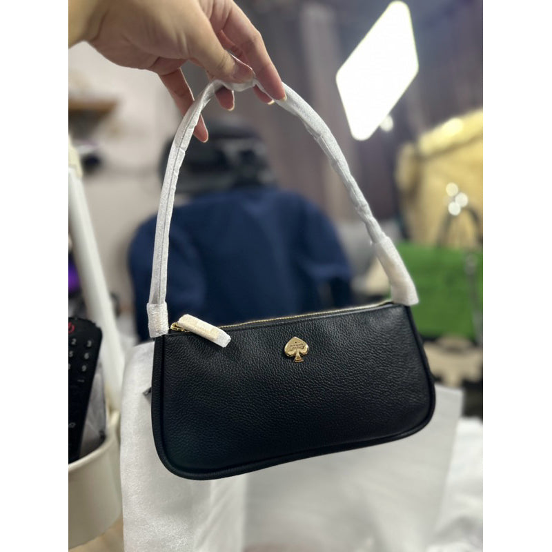 ORIG & IMPORTED KS Kayla Convertible Wristlet Shoulder Small Bag Black White Brown