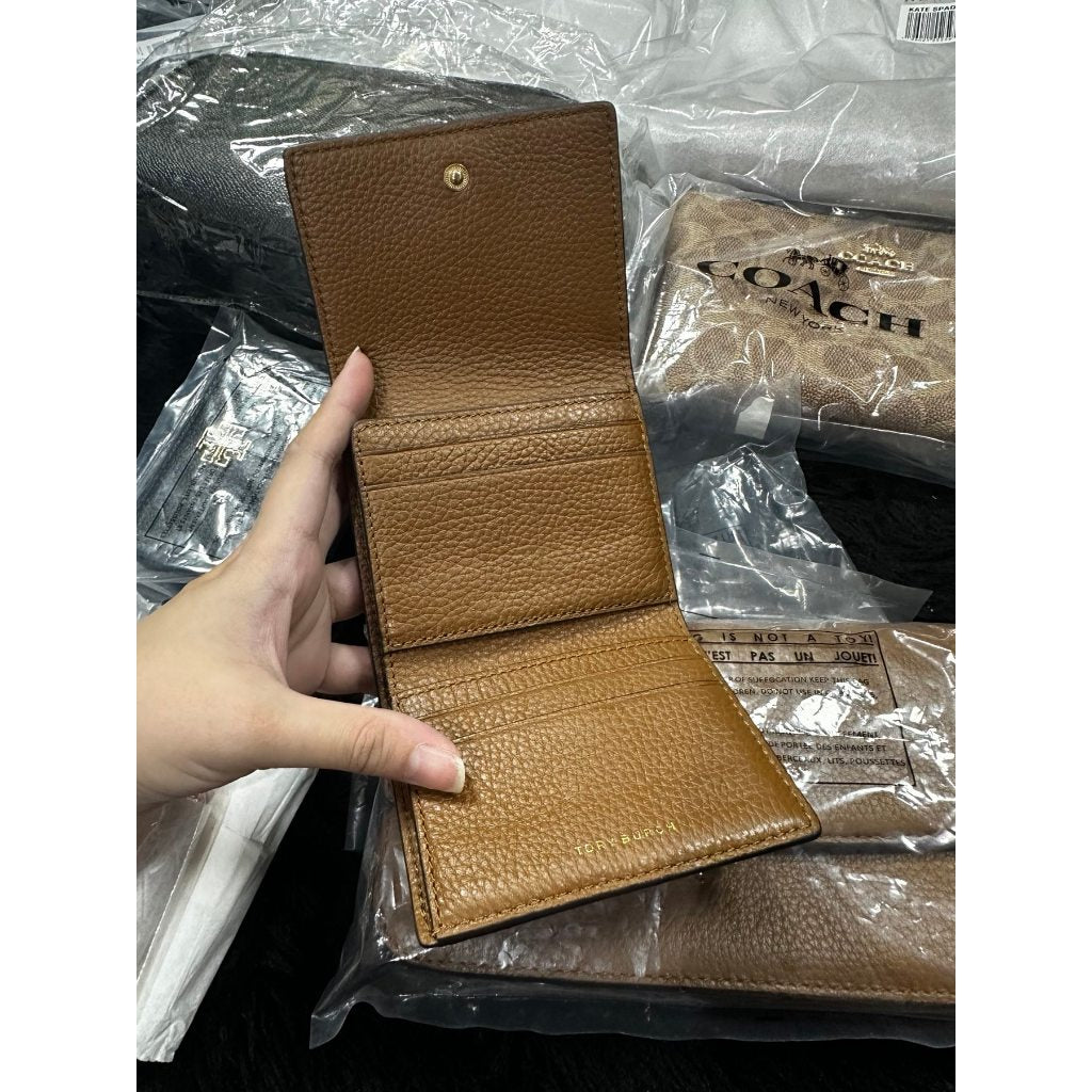 ORIG & IMPORTED TB Britten Compact Trifold Wallet Brown Black