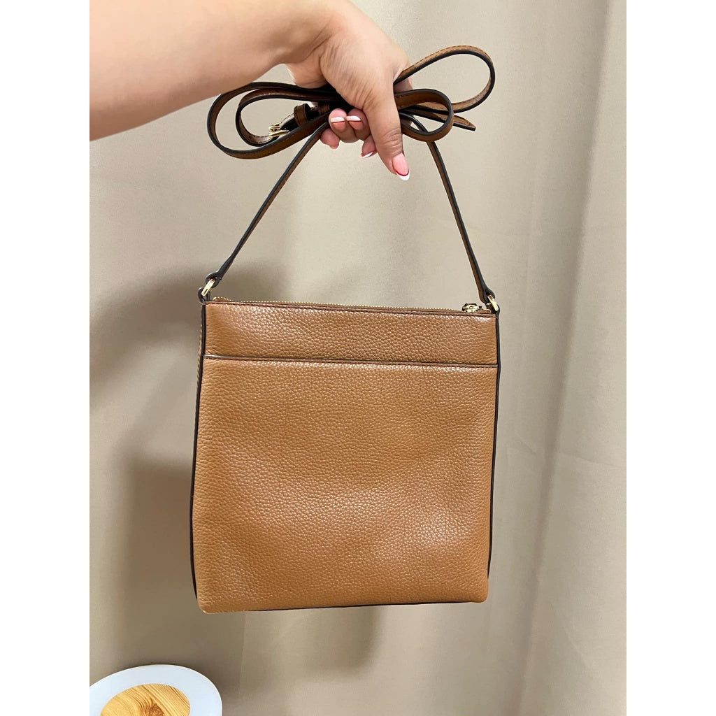ORIG PRELOVED  MK Jet Set Charm Large North South Flat Crossbody Bag Brown