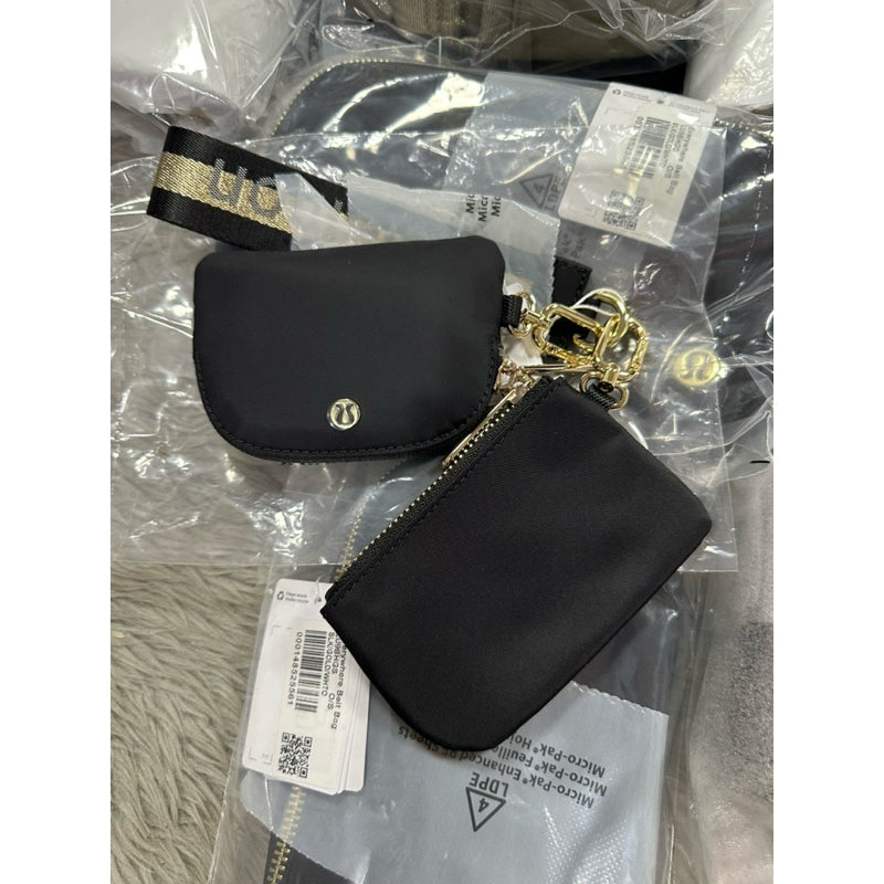 ORIG & IMPORTED Lululemon Dual Pouch Wristlet Small Wallet Keychain
