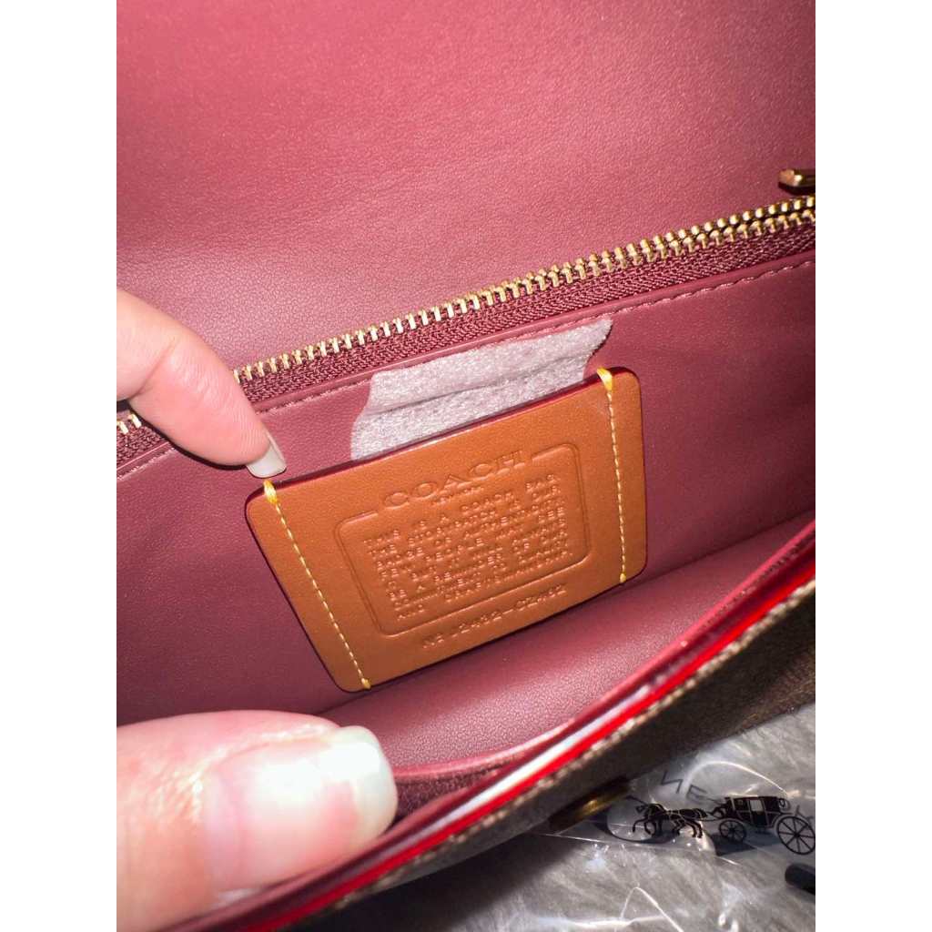 ORIG & IMPORTED CCH Retail Evie Long Wallet With Chain In Signature Canvas Khaki Brown