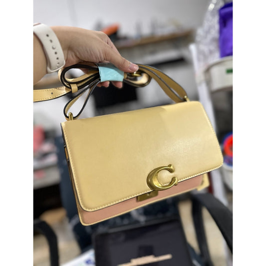 ORIG Preloved CCH Retail Bandit Shoulder Bag Yellow Colorblock