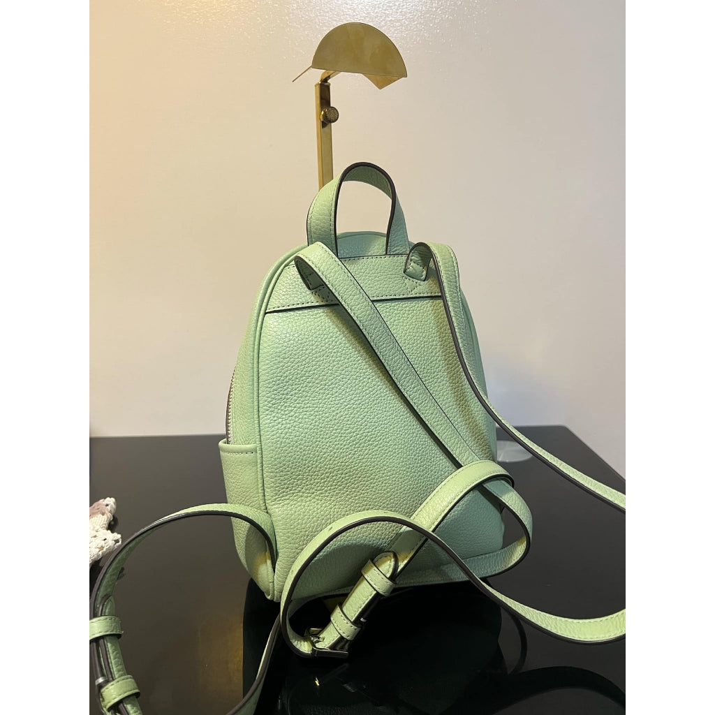 ORIG Preloved KS Leila Pebbled Leather Mini Dome Backpack Sage Bag