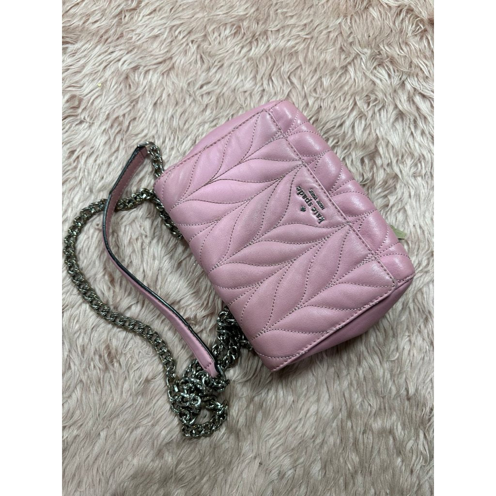 ORIG Preloved KS Mini Emelyn Briar Lane Quilted Crossbody Bag Pink