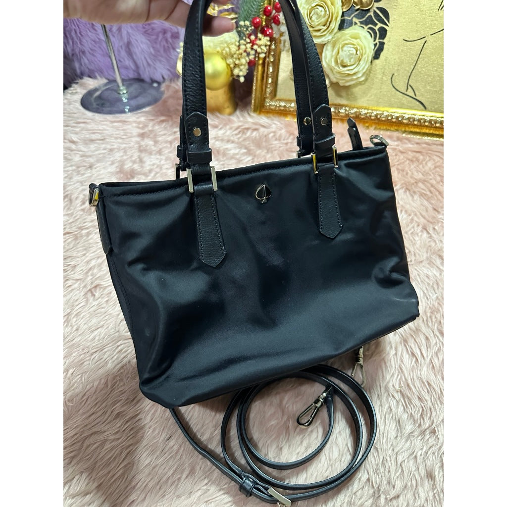 ORIG Preloved KS Retail Taylor Small Crossbody Tote Nylon Bag in Black