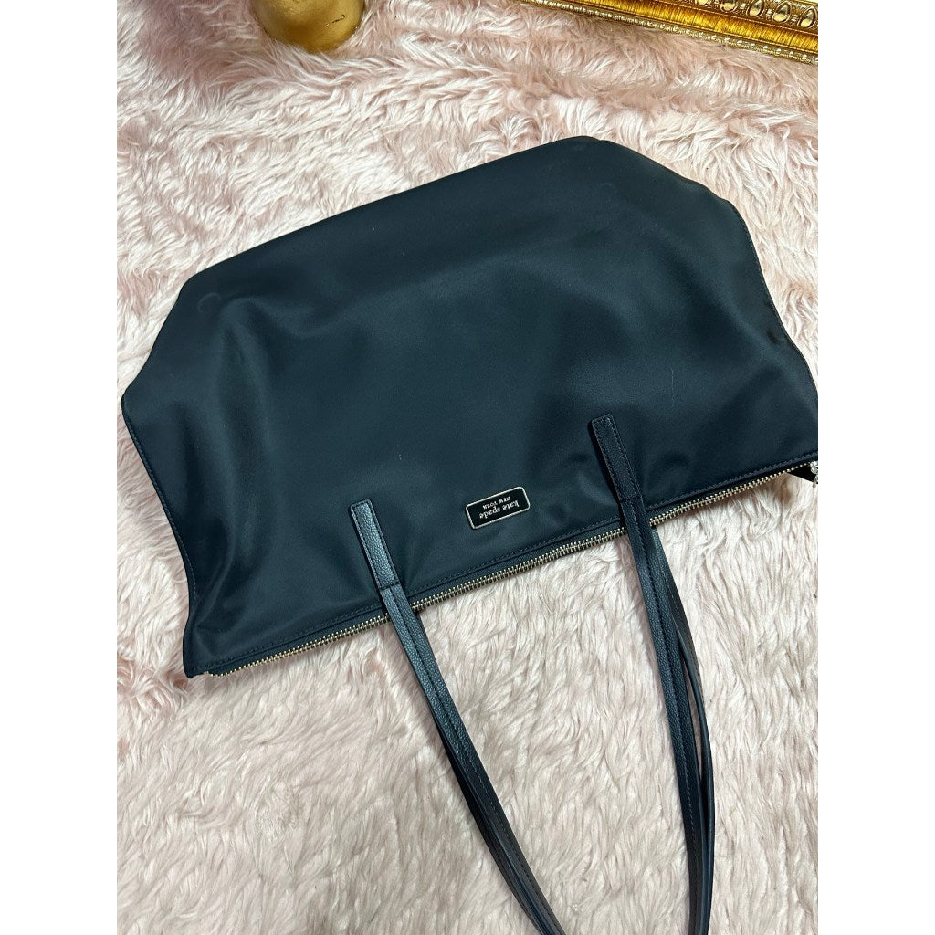 ORIG Preloved KS Kitt Nylon Medium Tote Black Bag