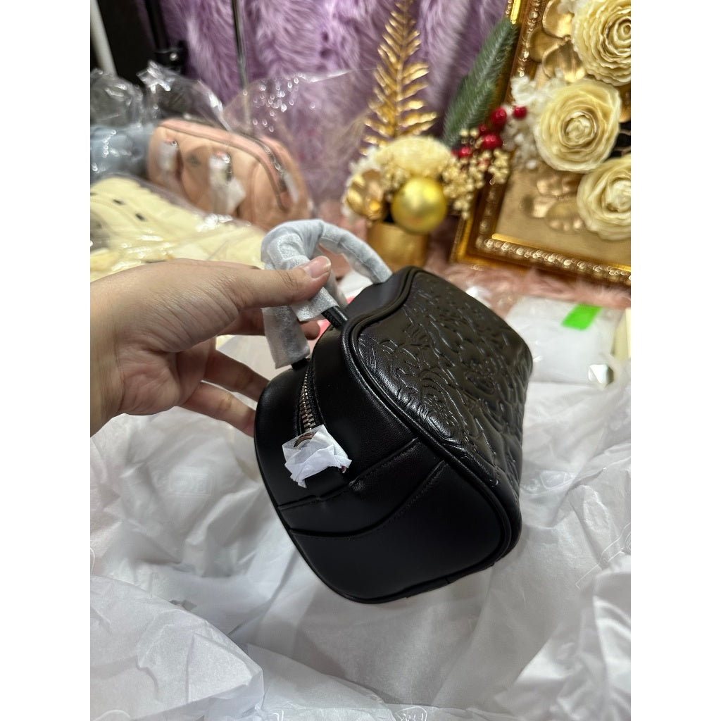 ORIG & IMPORTED LCT Mini Lora Leather Bag Embossed Black